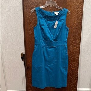 LOFT Blue Sleeveless Midi Dress size 6
